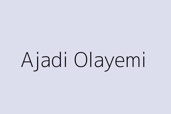 Ajadi Olayemi